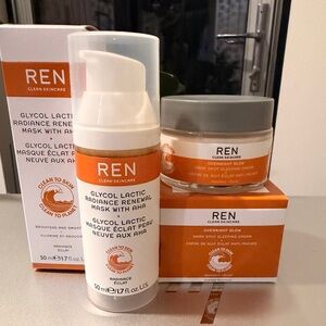 Ren Clean Skincare Radiance Renewal Mask + Overnight Glow *NIB* MSRP: $113